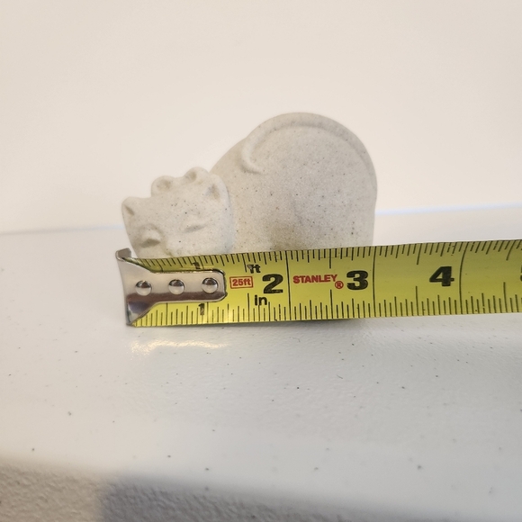 Vintage Marbell Stone Art Museum Belgium 3" Modern Marble Cat Sculpture Figurine - Picture 5 of 7